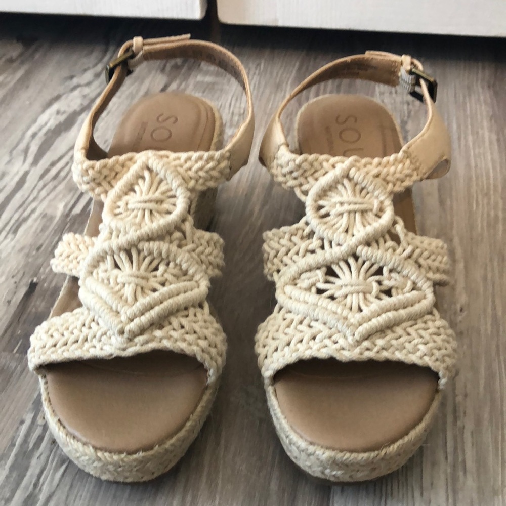 New Soul by Naturalizer macrame sandals size 7 1/2